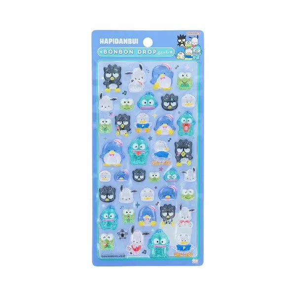 しろたん×はぴだんぶい　ぷくっとシール 4枚セット　ハンギョドン　バツ丸 しろたん×はぴだんぶい ぷくっとシール 4枚セット ハンギョドン