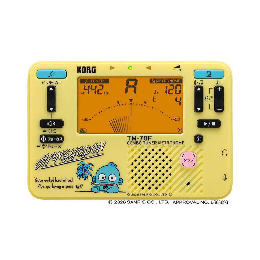 【KORG×サンリオ】ハンギョドンデザインの「TM-70C」が4/18(土)より発売予定🌟